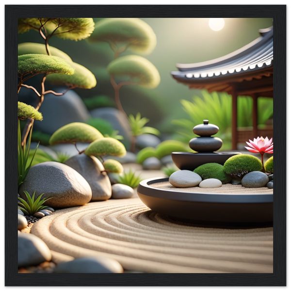 Zen Garden Harmony: Framed Poster – Serenity Transformed 3