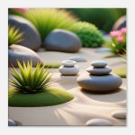 Zen Garden Tranquility: Elegance in Canvas 5