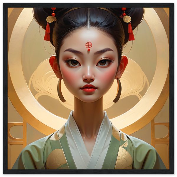 Elegant Geisha: Framed Poster of Timeless Beauty 2