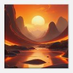 Crimson Majesty – Zen Sunset Canvas Print 8