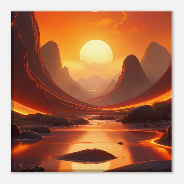 Crimson Majesty – Zen Sunset Canvas Print 4