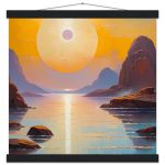 Rustic Sunset Serenity Poster with Hanger 8