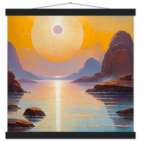 Rustic Sunset Serenity Poster with Hanger 4