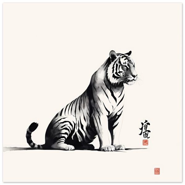 A Closer Look at the Zen Tiger Poster Wall art 6