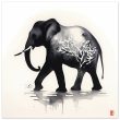 The Enchanting Black Elephant with White Tree Print 27