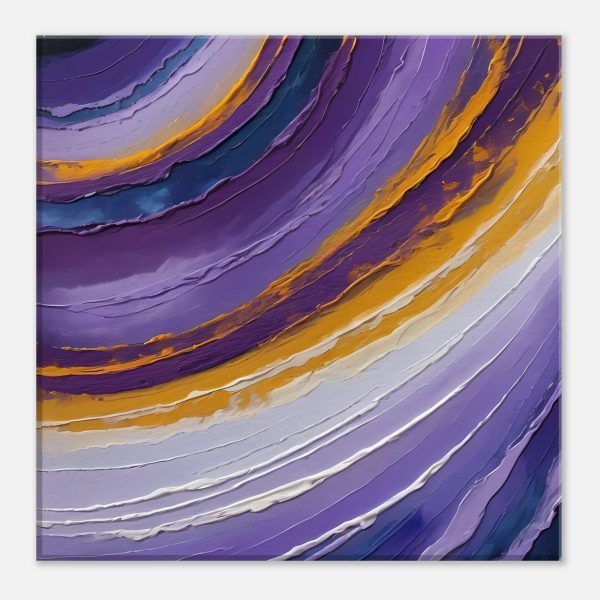 Ethereal Harmony: Swirling Purple Canvas for Zen Spaces 3