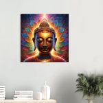 Zen Elegance: Golden Buddha, Lotus Serenity