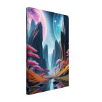 Cosmic Zen: Surreal Valley Serenity Canvas Print 7