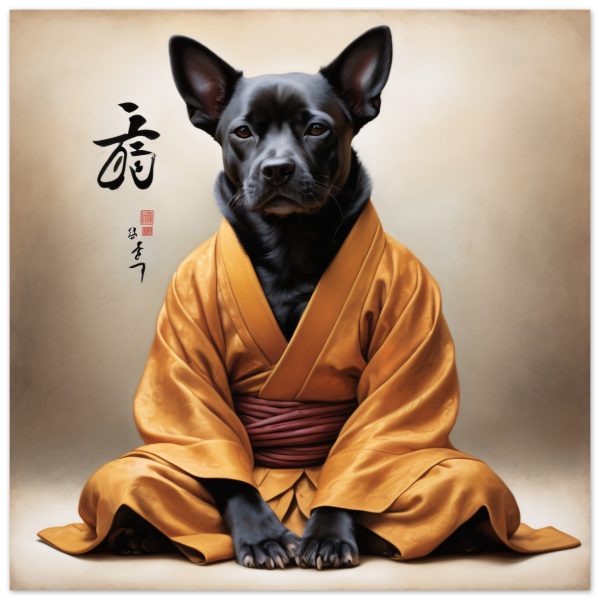A Dog in Meditation: A Zen Wall Art