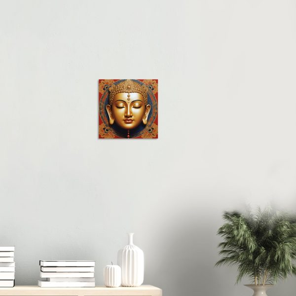 Golden Serenity: Zen Buddha Mask Poster 18