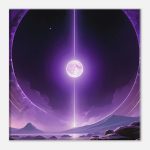 Mystical Portal to Zen: Purple Landscape Canvas 8