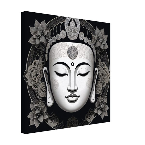 Zen Harmony: Buddha Mask Canvas Elegance 7