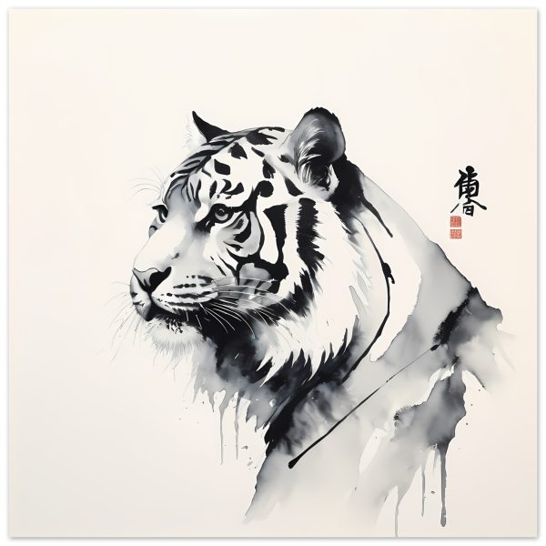 The Fusion of Tradition in the Zen Tiger Canvas 13