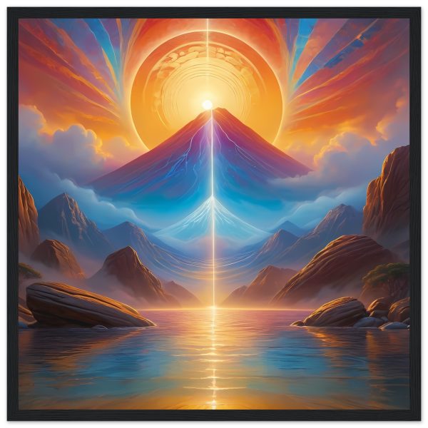 Mystical Sunrise Bliss – Wooden Framed Zen Poster 3
