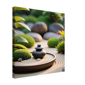 Tranquil Zen Garden: Immersive Canvas Art for Serenity