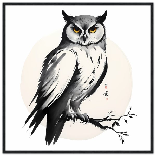 Exploring the Tranquil Realm of the Zen Owl Print 7