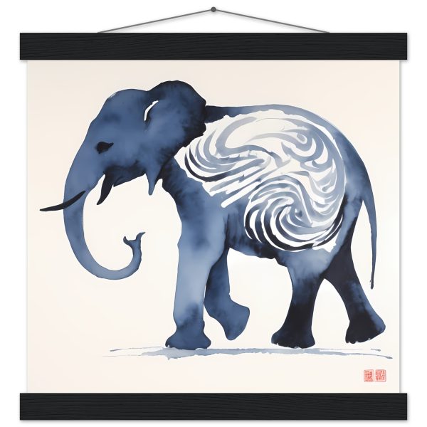 The Enigmatic Blue Zen Elephant Print 11