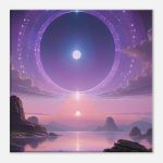 Tranquil Sunrise Portal: Zen Canvas Print 7