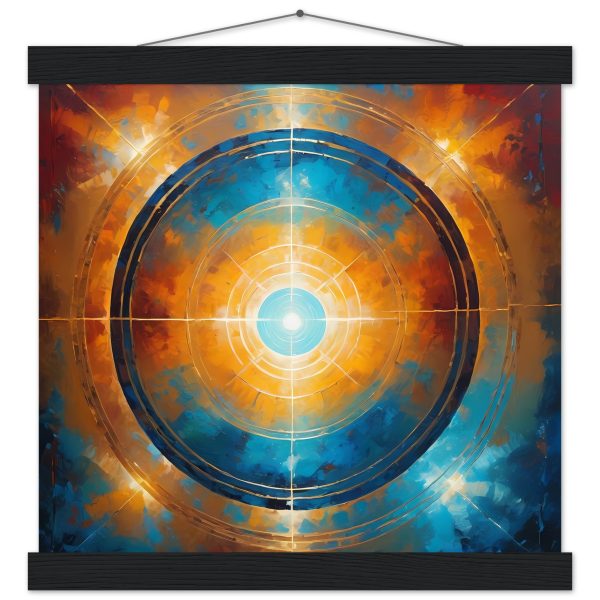 Serenity’s Embrace: Zen Abstract Poster with Hanger 2