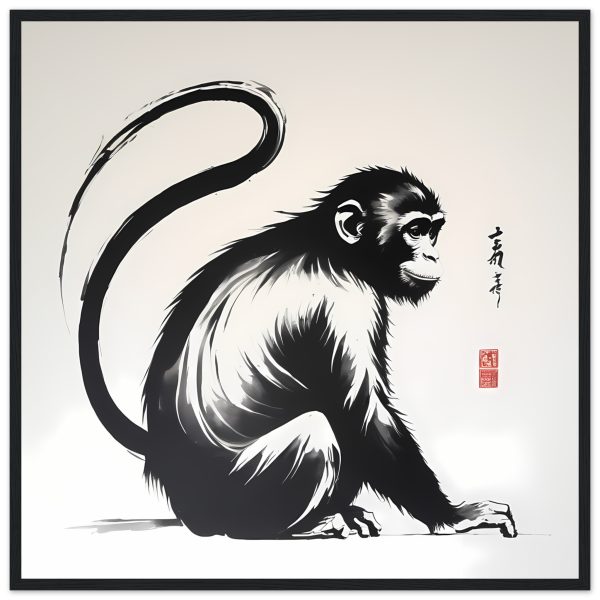 The Tranquil Charm of the Zen Monkey Print 12