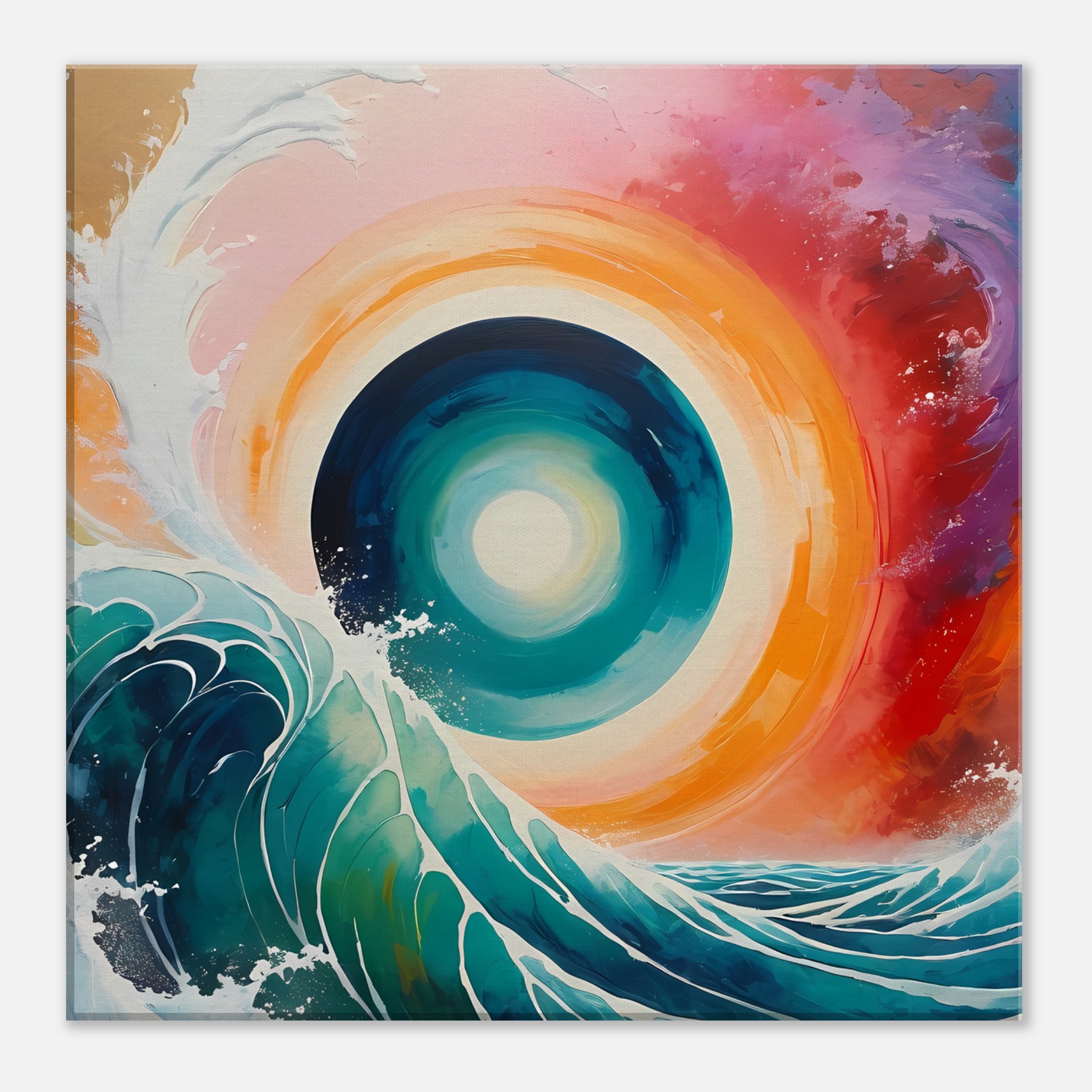 Ocean's Dynamic Elegance - Abstract Canvas Art