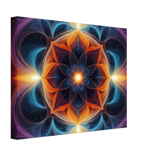 Zen Harmony Unveiled: Abstract Lotus Spiral Canvas Print 4
