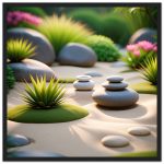 Elevate Your Space with Zen Garden Calmness: Framed Poster of Tranquility 5