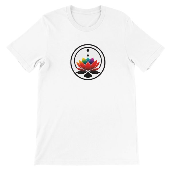 Radiant Lotus Spectrum: A Vibrant Message on a T-Shirt 2