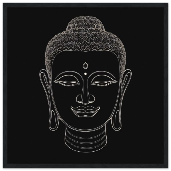 Monochrome Buddha Head Wall Art 20
