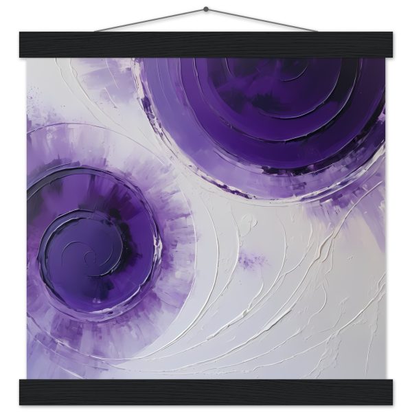 Elegant Zen Purple Swirls: Premium Matte Paper Poster Art 3