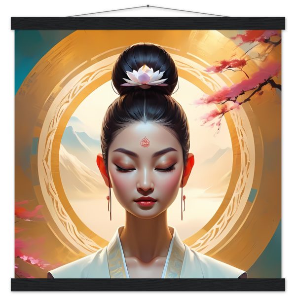 Woman Buddhist Meditating Canvas: A Visual Journey to Enlightenment 17