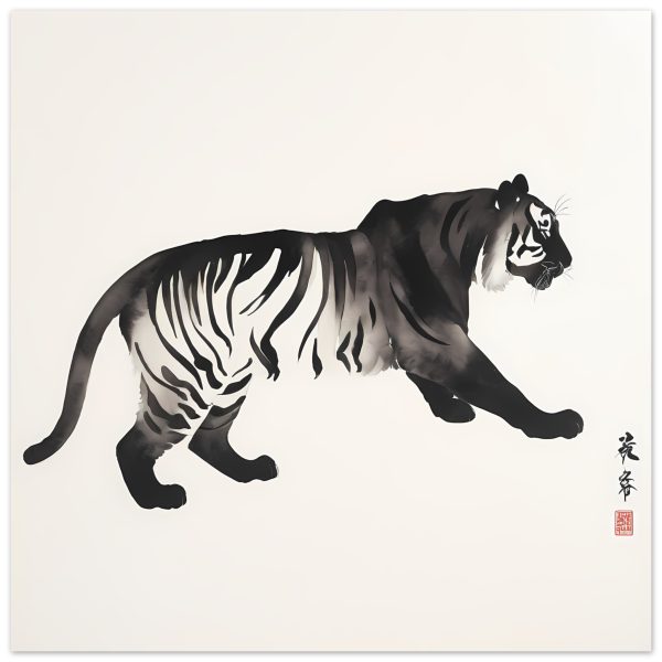 Unleashing Elegance: The Zen Tiger Canvas Print 8