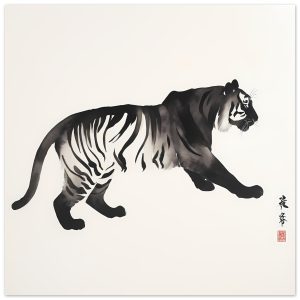Unleashing Elegance: The Zen Tiger Canvas Print
