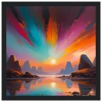 Zen Elegance: Symphony of Light and Color Framed Poster 5