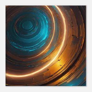 Eternal Radiance: Zen Canvas Print with Light Spirals