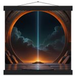 Zen Temple of Radiant Light: Premium Poster with Hanger 6