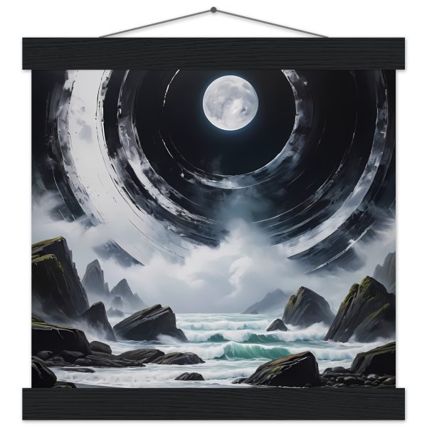 Moonlit Zen Masterpiece – Premium Matte Poster with Hanger 3