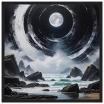 Moonlit Zen Elegance – Premium Matte Framed Poster 4