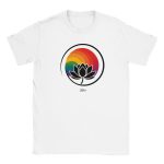 Zen Lotus Rainbow: Colorful and Joyful Kids’ T-Shirt