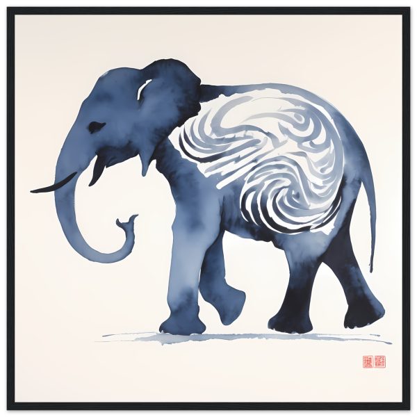 The Enigmatic Blue Zen Elephant Print 13