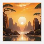 Tranquil Sunset Reflections on Canvas 8