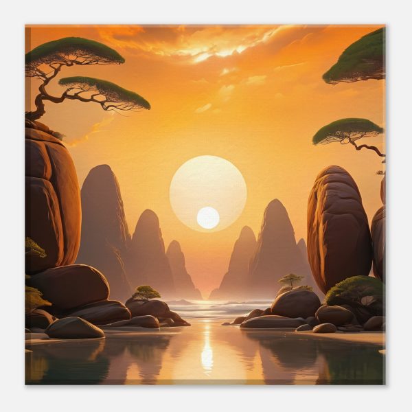 Tranquil Sunset Reflections on Canvas 4