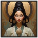 Ethereal Elegance: Framed Art of the White-Robed Goddess 4