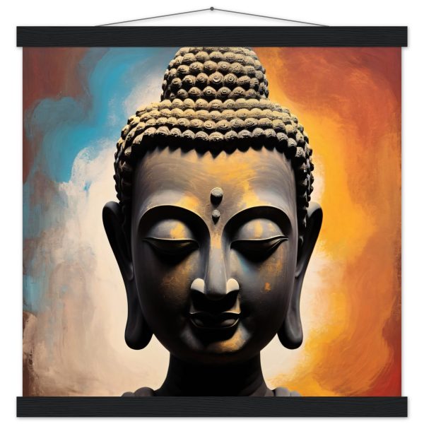 Mystic Luxe: Buddha Head Canvas of Tranquil Intrigue 8