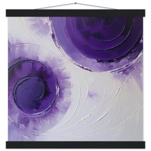 Elegant Zen Purple Swirls: Premium Matte Paper Poster Art