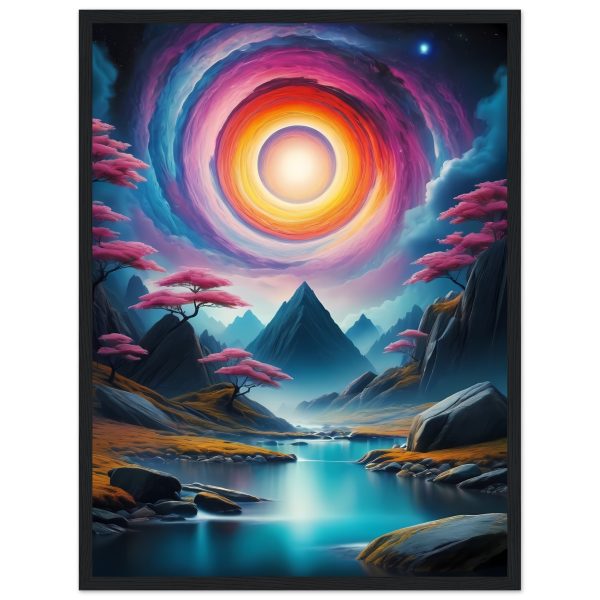 Zen Odyssey: Enigmatic Vortex Framed Poster for Mindful Spaces 3