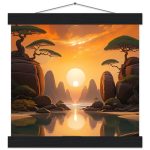 Harmonious Sunset Reflections – Poster with Hanger 6