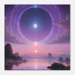 Tranquil Sunrise Portal: Zen Canvas Print 5
