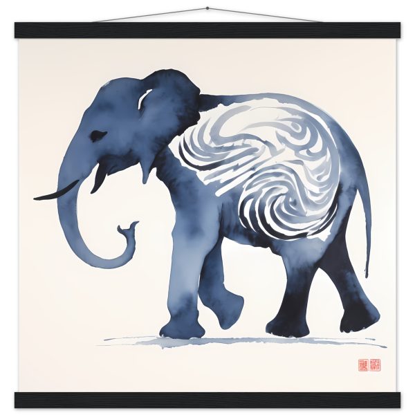 The Enigmatic Blue Zen Elephant Print 16