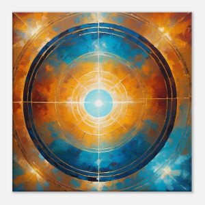 Harmonic Bliss: Serene Concentric Circles Canvas Art
